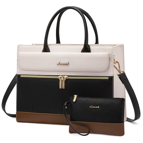 Τσάντα Χειρός & Χιαστί Lovevook 15,6'' WB4273 beige black brown