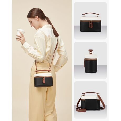 Τσαντάκι Χειρός Χιαστί Lovevook WB4311 beige black brown