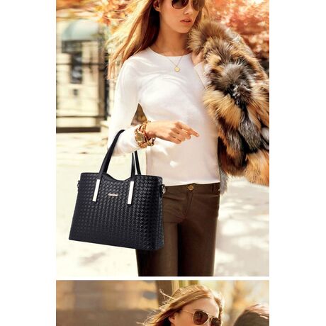 Γυναικείο σετ τσάντας χιαστί/ώμου/ χειρός Cardinal ZM534 black