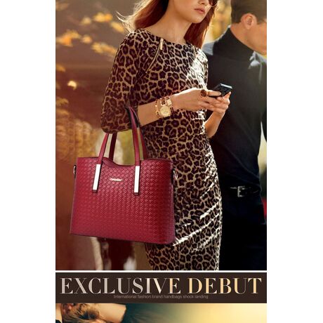 Γυναικείο σετ τσάντας χιαστί/ώμου/ χειρός Cardinal ZM534 κόκκινο