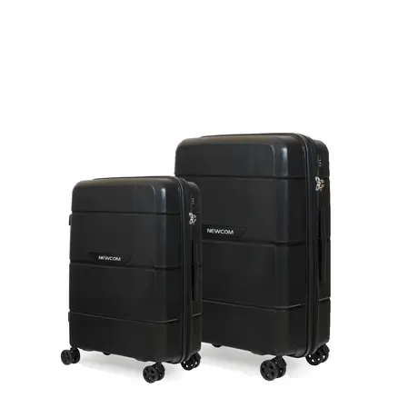 Βαλίτσα σκληρή Newcom (PP) μικρή μεσαία N1595 μαύρο
