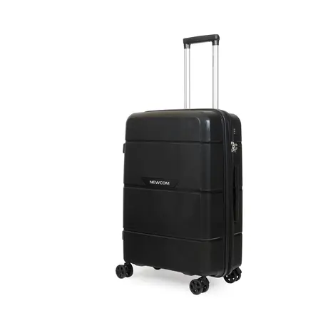 Βαλίτσα μεσαία με 4 ρόδες Newcom (PP) N1595/60 μαύρο