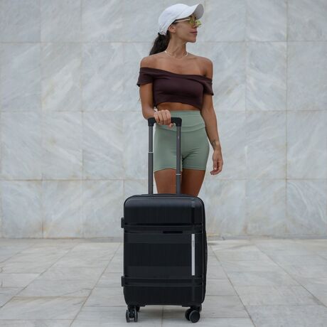 Βαλίτσα Σκληρή Άθραυστη Cardinal (PP) καμπίνας 2017/50 μαύρο