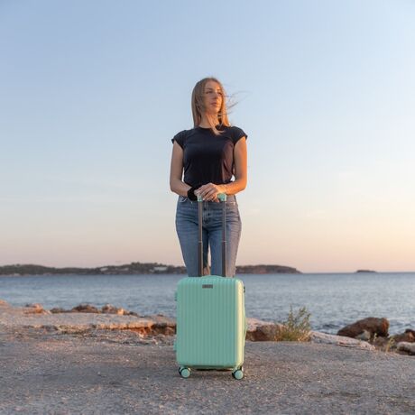 Βαλίτσα Ταξιδιού Άθραυστη Cardinal (PP) καμπίνας 2018/50 τιρκουάζ