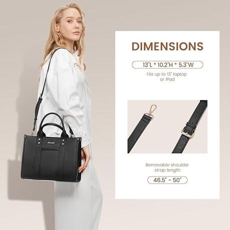 Γυναικεία τσάντα ώμου φορητού υπολογιστή Lovevook 13'' WB3084 black