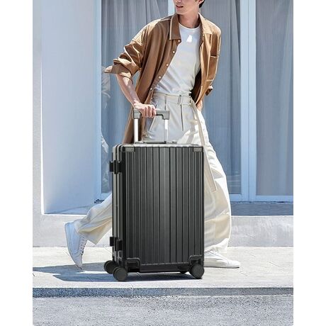 Βαλίτσα Μεγάλη Αλουμινίου Σκληρή Bopai 33-859261/70cm μαύρο