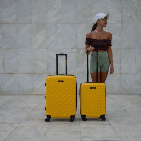 Βαλίτσες Σετ Σκληρές καμπίνας μεσαία 83688-217 κίτρινο