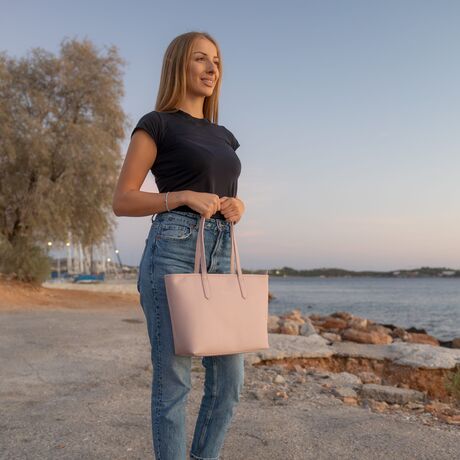 Γυναικεία Τσάντα Ώμου Shopper Pierre Loues 914-62 ροζ