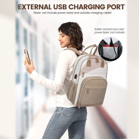 Γυναικείο Σακίδιο Φορητού Υπολογιστή Lovevook 15,6'' MB2012 khaki/beige