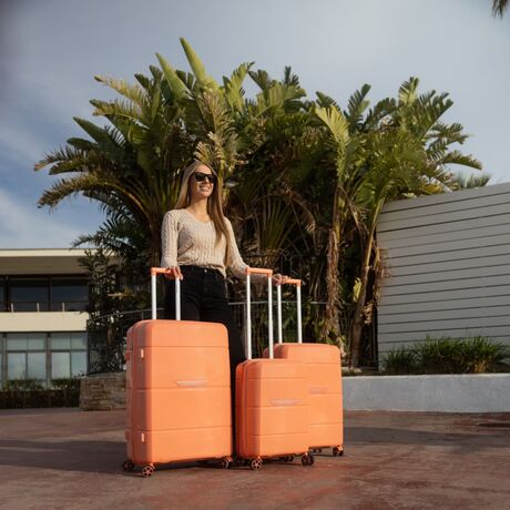 Βαλίτσα σκληρή Newcom (PP) (σετ 3 τεμαχίων) N1595 Σομόν