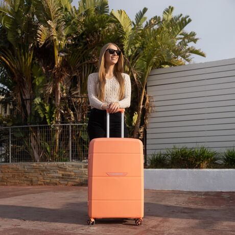 Βαλίτσα μεγάλη 4 ρόδες Newcom (PP) N1595/70 Σομόν