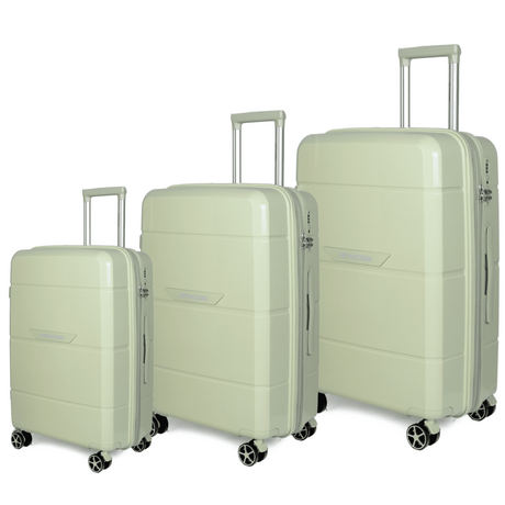 Βαλίτσα σκληρή Newcom (PP) (σετ 3 τεμαχίων) N1595 Πράσινο