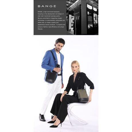 Τσαντάκι ώμου χιαστί Premium Collection Bange QD751 μαύρο