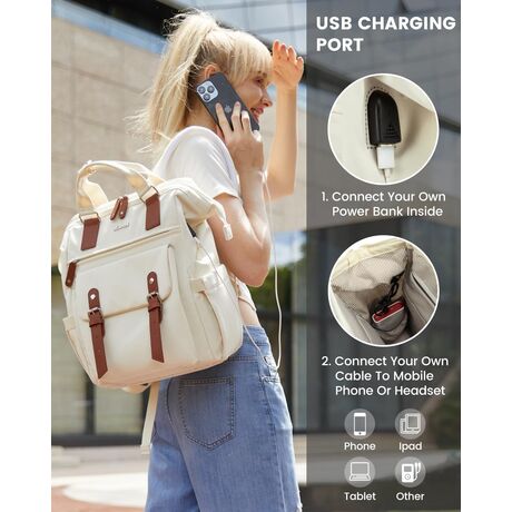 Γυναικείο Σετ Σακίδιο Φορητού Υπολογιστή τσάντα χειρός Lovevook 15,6'' WB1930 beige