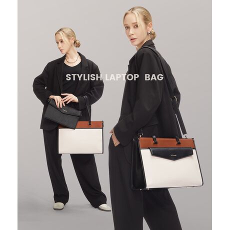 Γυναικείο σετ τσάντας ώμου/χιαστί φορητού υπολογιστή Lovevook 16'' WB3152 beige/black/brown