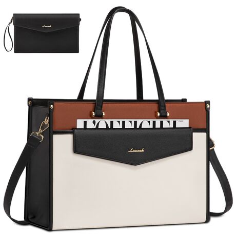 Γυναικείο σετ τσάντας ώμου/χιαστί φορητού υπολογιστή Lovevook 16'' WB3152 beige/black/brown