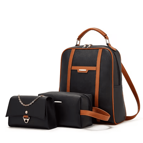 Γυναικείο σετ Σακίδιο πλάτης/νεσεσέρ /Τσάντα χιαστί Cardinal ZM 954 Black