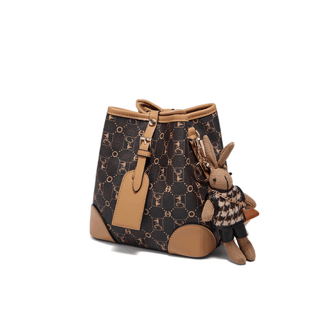 Γυναικεία Τσάντα Πουγκί από PVC Foxer 9140152F καφέ