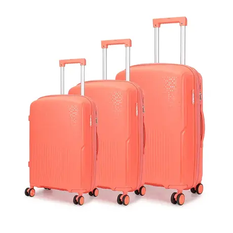 Σετ 3 Βαλίτσες με Προέκταση AMBER Peach Red AM1017