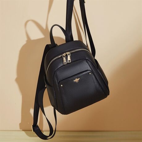 Δερμάτινo Γυναικείo Σακίδιο Πλάτης Laorentou 900412L μαύρο