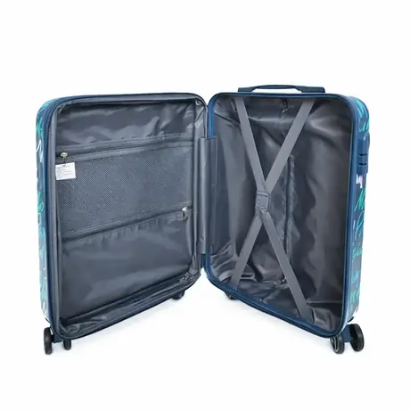 Βαλίτσα Καμπίνας Με Προέκταση Benzi (55x35x20-23cm) Μπλε/Πράσινο BZ5849