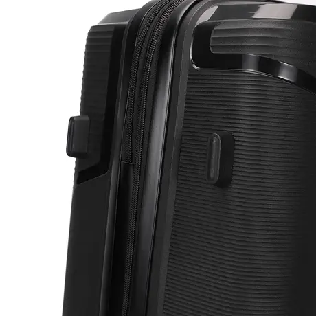 Βαλίτσα Καμπίνας Με Προέκταση AMBER (55x38x20-25cm) Μαύρο AM1018