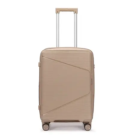 Βαλίτσα Καμπίνας Με Προέκταση AMBER (55x38x20-25cm) Μόκα AM1018