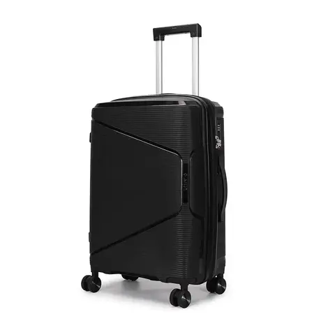 Βαλίτσα Καμπίνας Με Προέκταση AMBER (55x38x20-25cm) Μαύρο AM1018