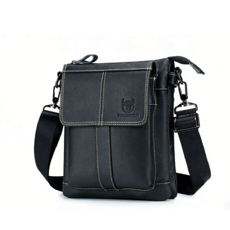 Δερμάτινο τσαντάκι ώμου Bull Captain DJB 666 μαύρο