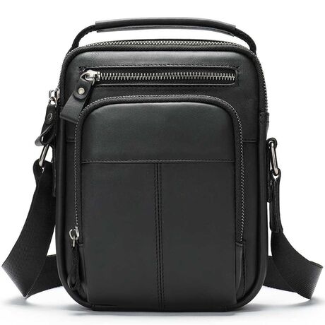 Δερμάτινο Ανδρικό Τσαντάκι Ώμου Cardinal 6105 μαύρο