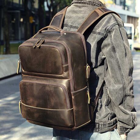Δερμάτινο σακίδιο πλάτης Cardinal 21 L 2329 coffee
