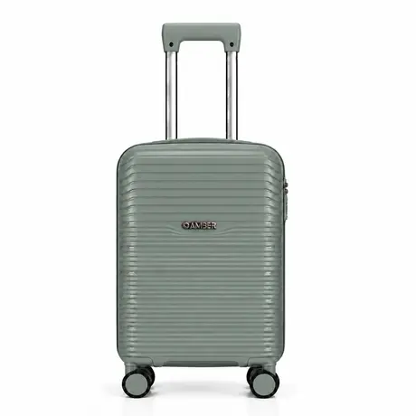 Βαλίτσα Καμπίνας Με Προέκταση AMBER AM1020 (55x35x22-27 cm) Λαδί