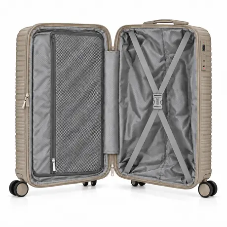 Βαλίτσα Καμπίνας Με Προέκταση AMBER AM1020 (55x35x22-27 cm) Μπεζ