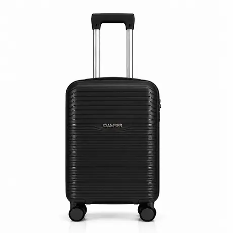 Βαλίτσα Καμπίνας Με Προέκταση AMBER AM1020 (55x35x22-27 cm) Μαύρο