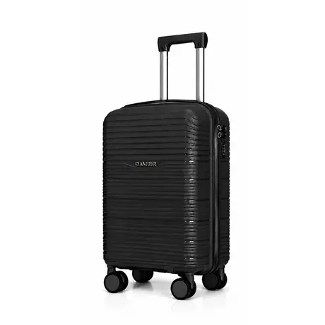 Βαλίτσα Καμπίνας Με Προέκταση AMBER AM1020 (55x35x22-27 cm) Μαύρο