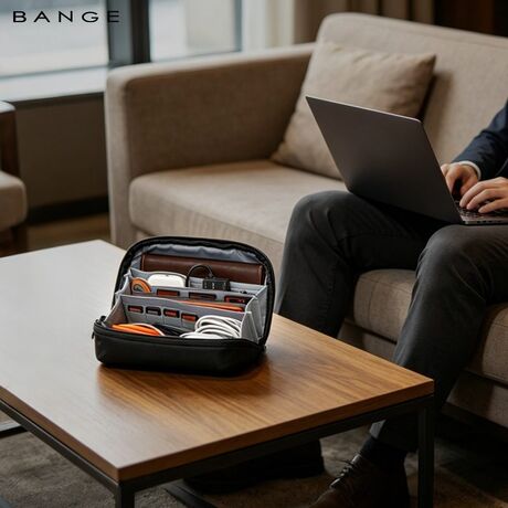 Τσάντα χειρός organizer των αξεσουάρ Bange 7885 μαύρο